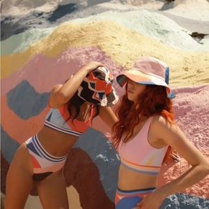 NWT ANGELICA TCHERASSI CAPSULE COLLECTION DREAMY WEARABLE ART Sun Bucket Hat